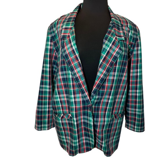 Alfred Dunner women’s vintage plaid blazer 22W - Picture 1 of 8